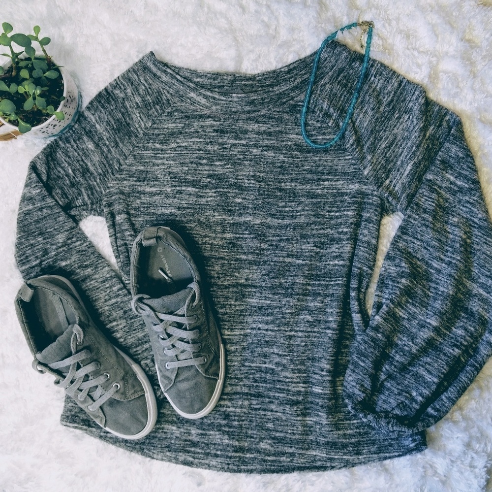 NWT Lou & Grey Space Dye French Terry Shirt.